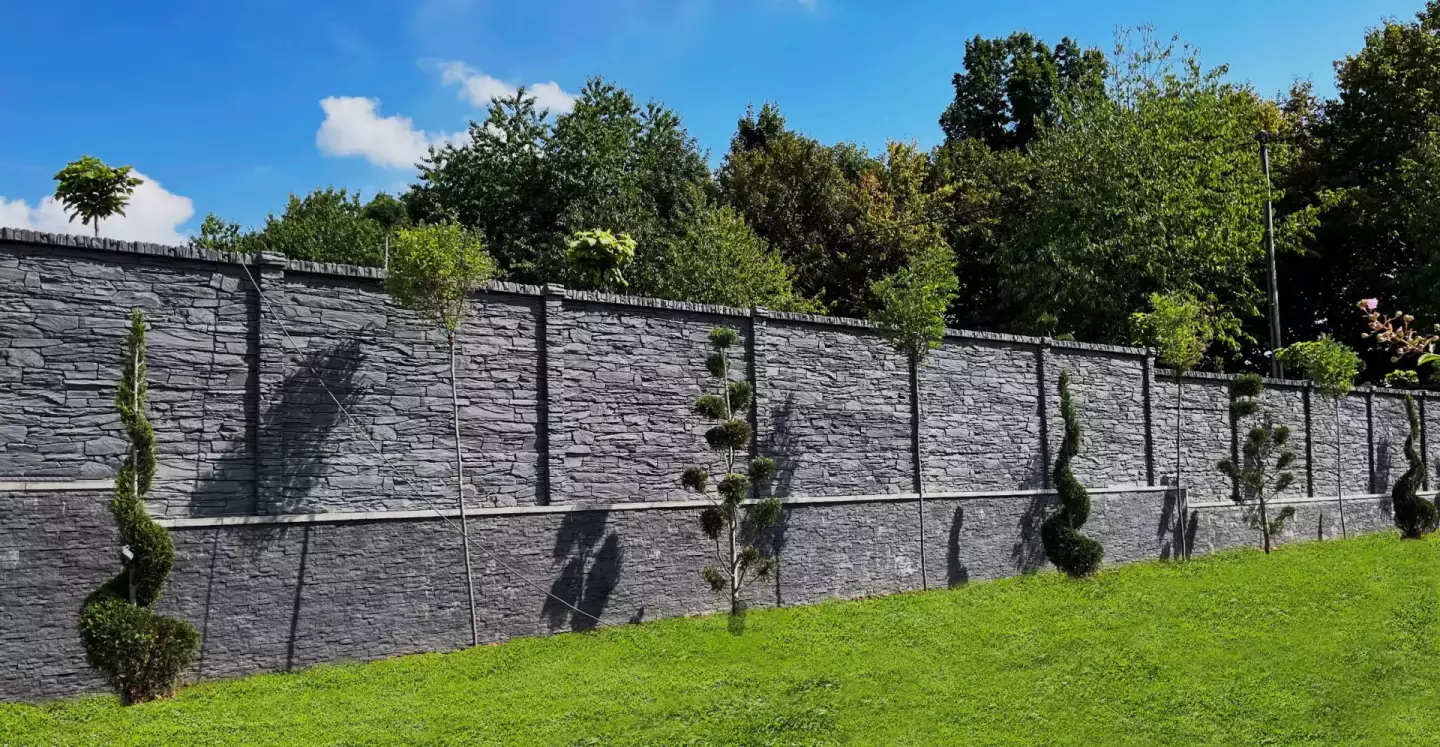 Betonový plot TVD - Shale šedý